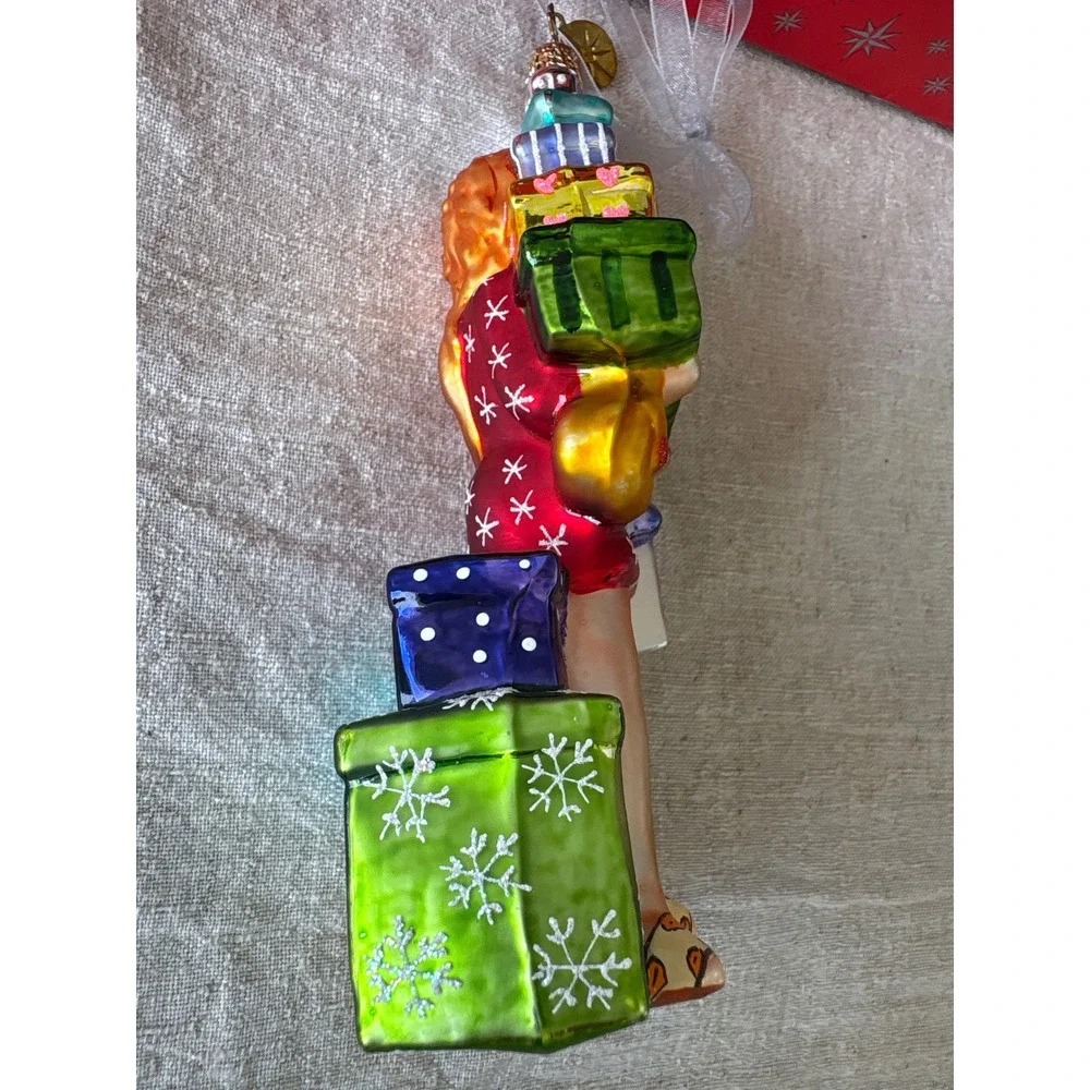 Christopher Radko Shoppers Paradise Glass Christmas Ornament Gift Box